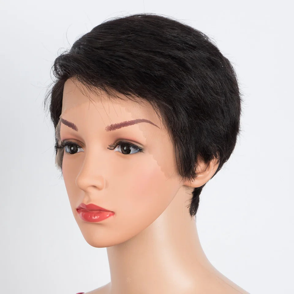 Trueme Short Pixie Cut Lace Wig Colored Brazilian