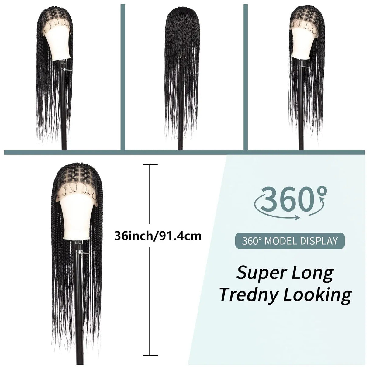 Kalyss Criss Cross Knotless Box Braided Wigs With