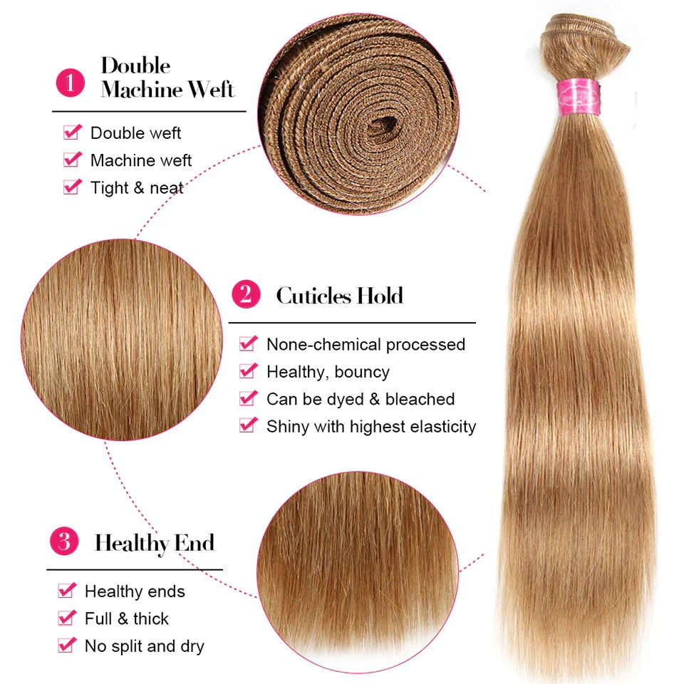 Honey Blonde Virgin Human Hair Bundles