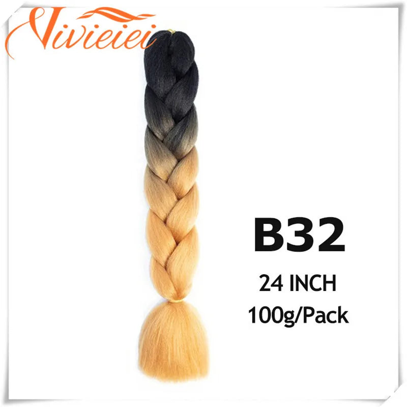 Pink Ombre Jumbo Braids Hair Extensions