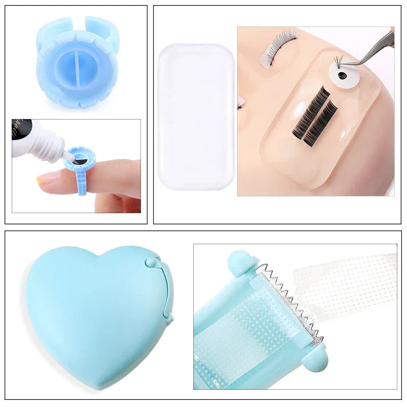 Eyelash Extension Supplies Glue Rings Tape Cutter