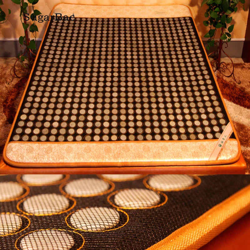 Heated Bed Cushion Tourmaline Jade Stone Mattress