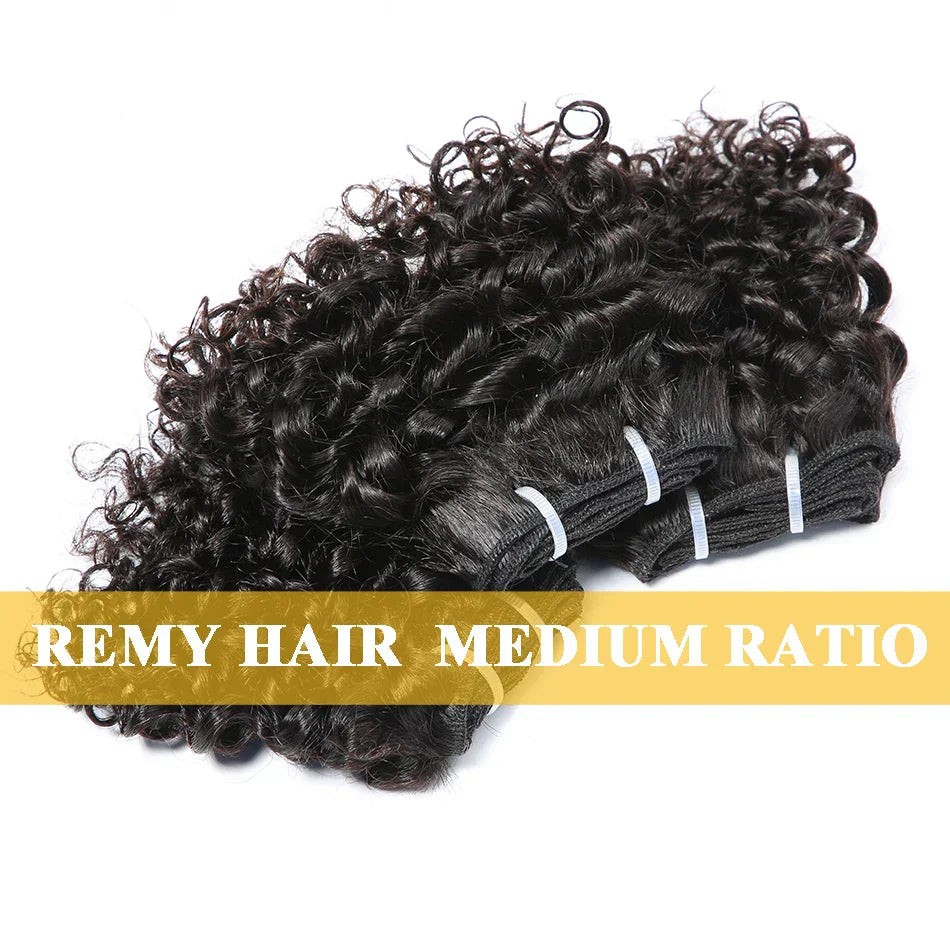 Brazilian Deep Wave Human Hair Bundles Bouncy Curly