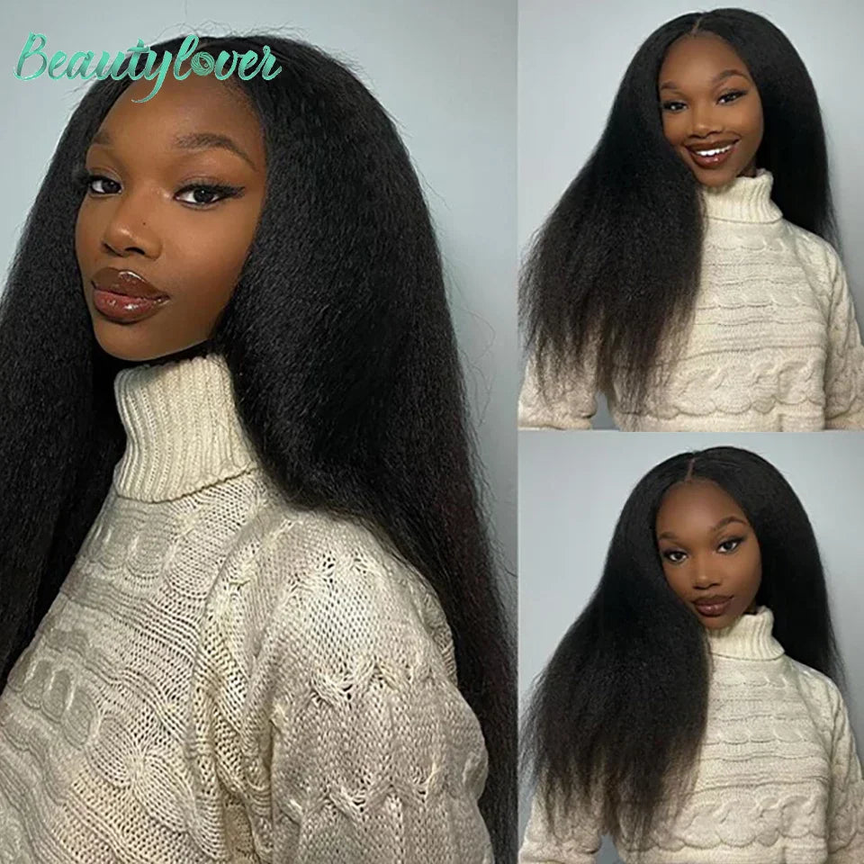 Kinky Straight Human Hair Bundles Remy Yaki Straight