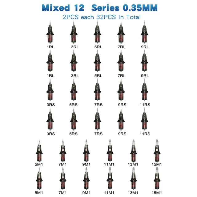 Cartridge Tattoo Needles Mixed Disposable Tattoo Needles