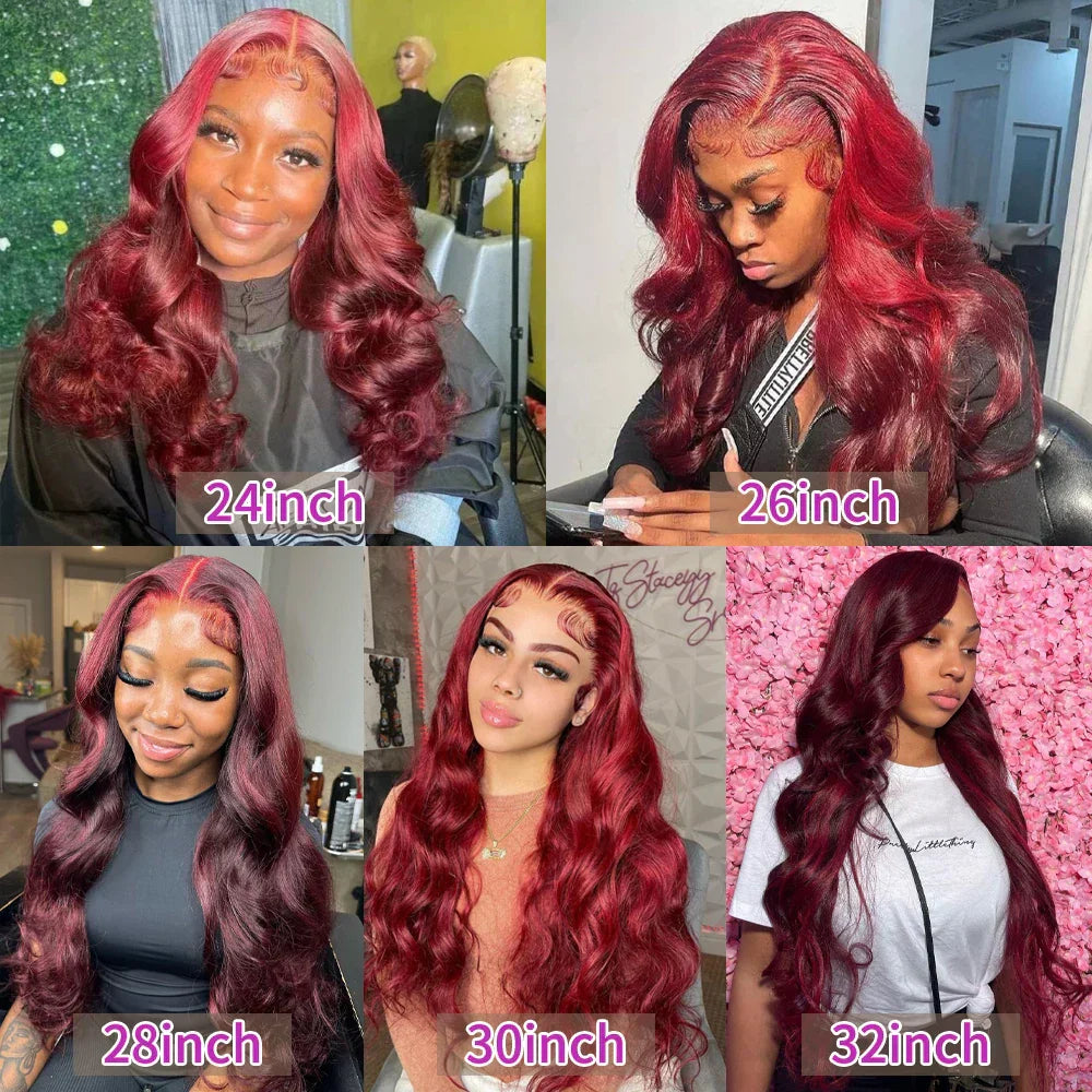 Body Wave Burgundy X Hd Lace Frontal