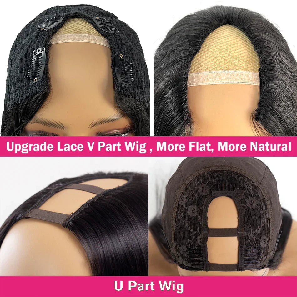 Part Wig Human Hair No Leave Out