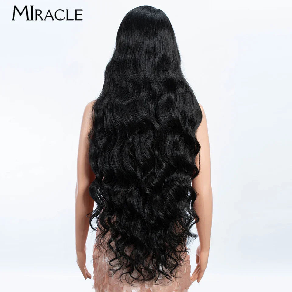 Miracle Synthetic Lace Front Wigs For Women Long