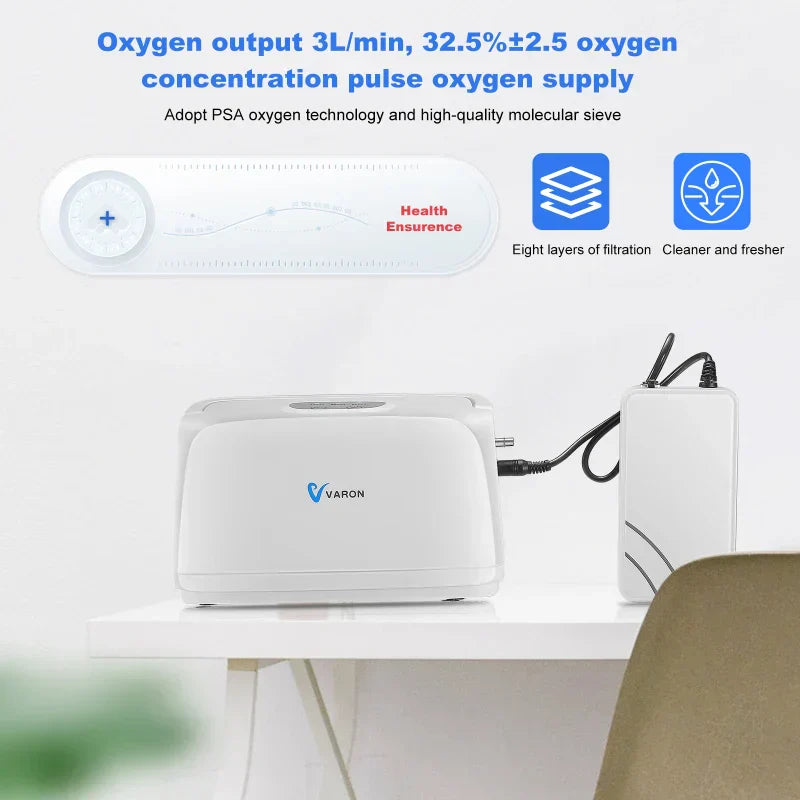 Varon Portable Oxygen Concentrator Household Small Battery