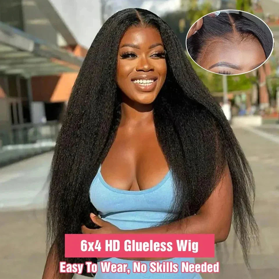 Kinky Straight X Hd Lace Frontal Wig Human
