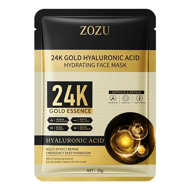 Gold Hyaluronic Acid Face Mask Facial Skincare Anti