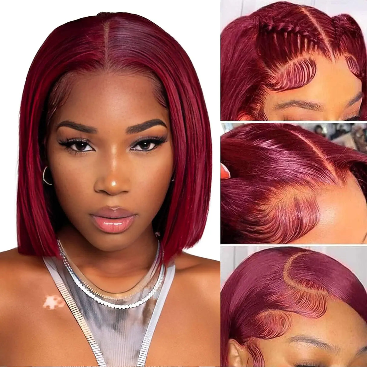 Straight Bob Wigs Lace Front Human Hair