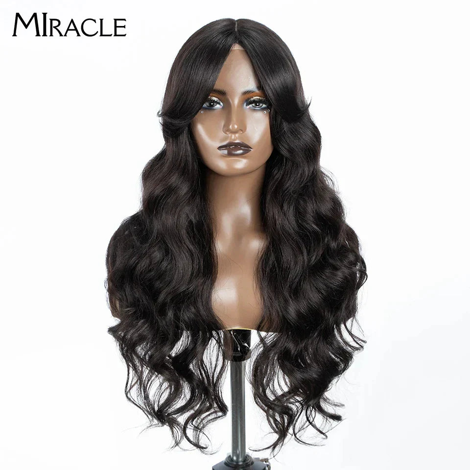 Miracle Synthetic Lace Front Wigs For Women Long