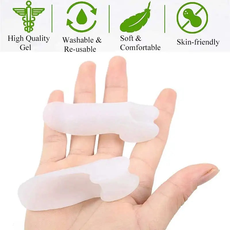 6 Pairs Gel Little Toe Bunion Guards - Pain Relief Separators