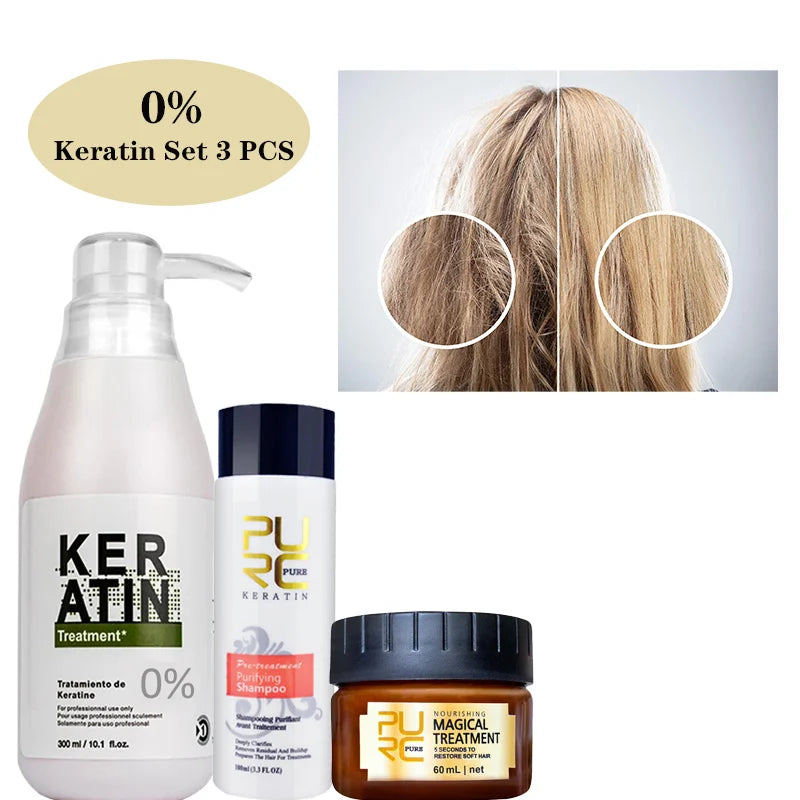 Purc Professional Keratin Hair Treatment Set Brazilian Hair