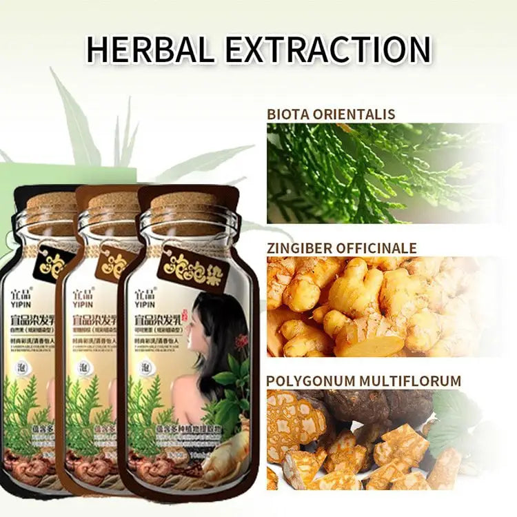 Plant Ingredients Hair Coloring Shampoo Hair Dye Shampoo