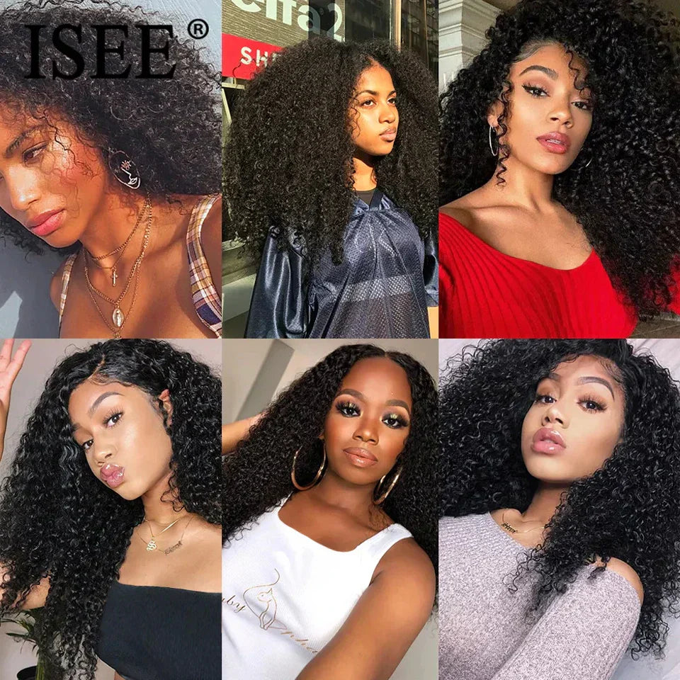 Isee Hair Mongolian Kinky Curly Hair Bundles