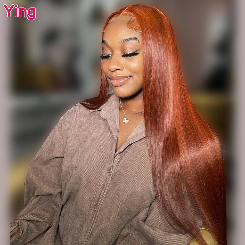 Ying Bone Straight Ginger Orange Brown X Lace