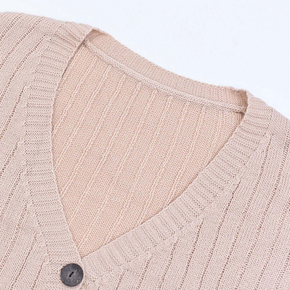 Autumn Winter V Neck Sweater Cardigan New Solid