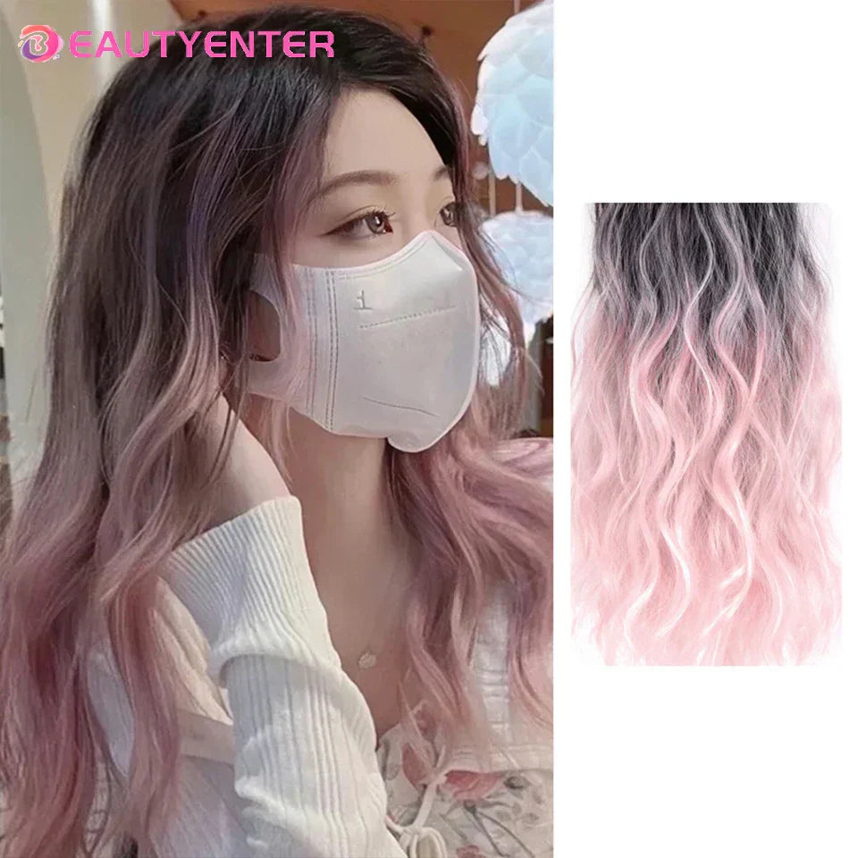 Synthetic Clips In Hair Long Wave Clip In