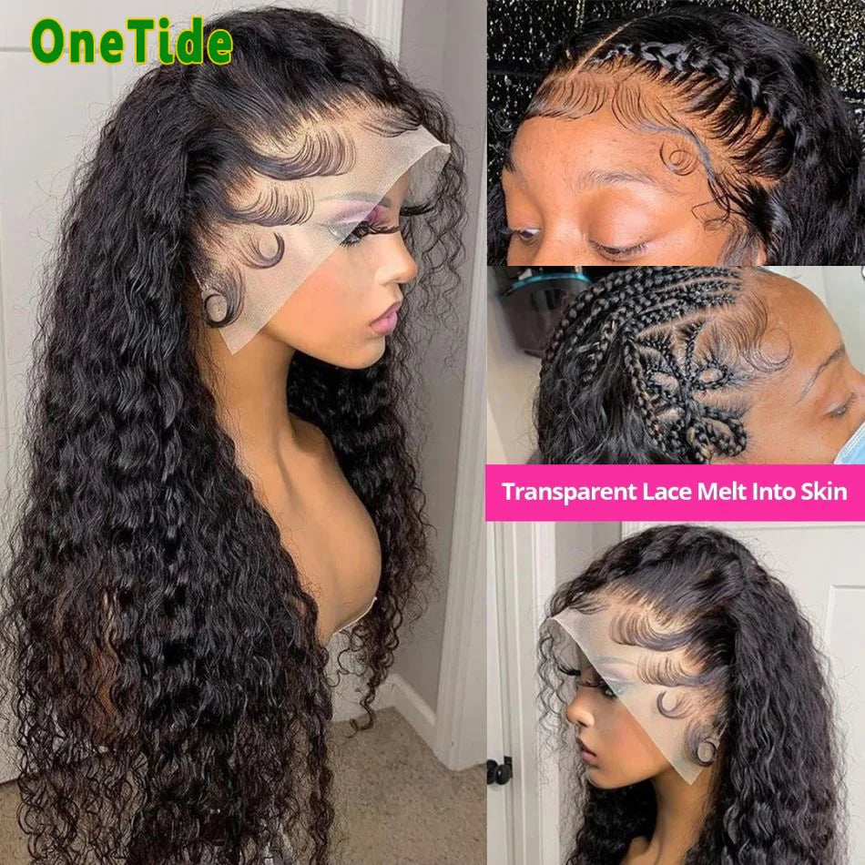 Lace Front Human Hair Wigs Deep Wave