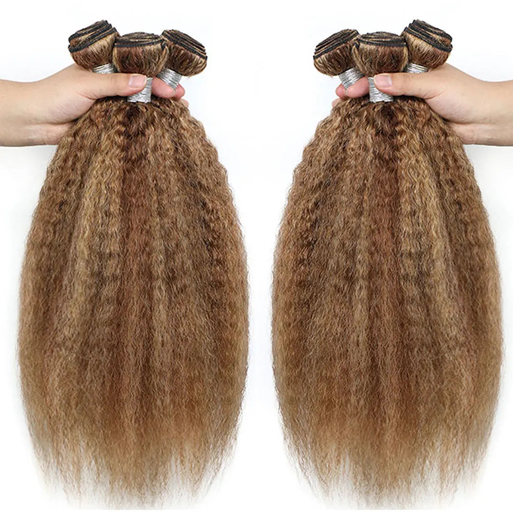 Highlight Kinky Straight Bundles Brazilian P/ Ombre Brown