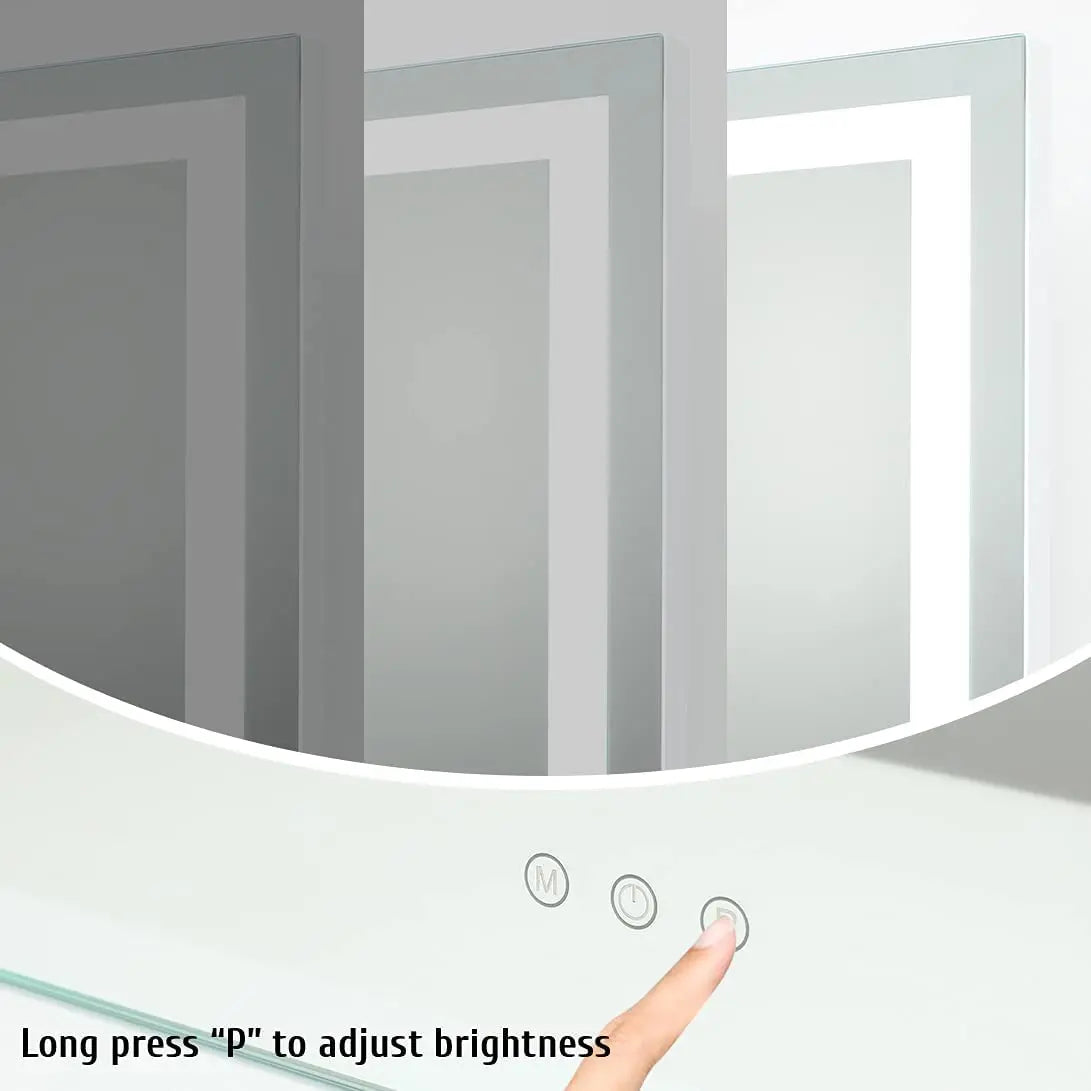 LED Round Vanity Mirror with 10X Magnification