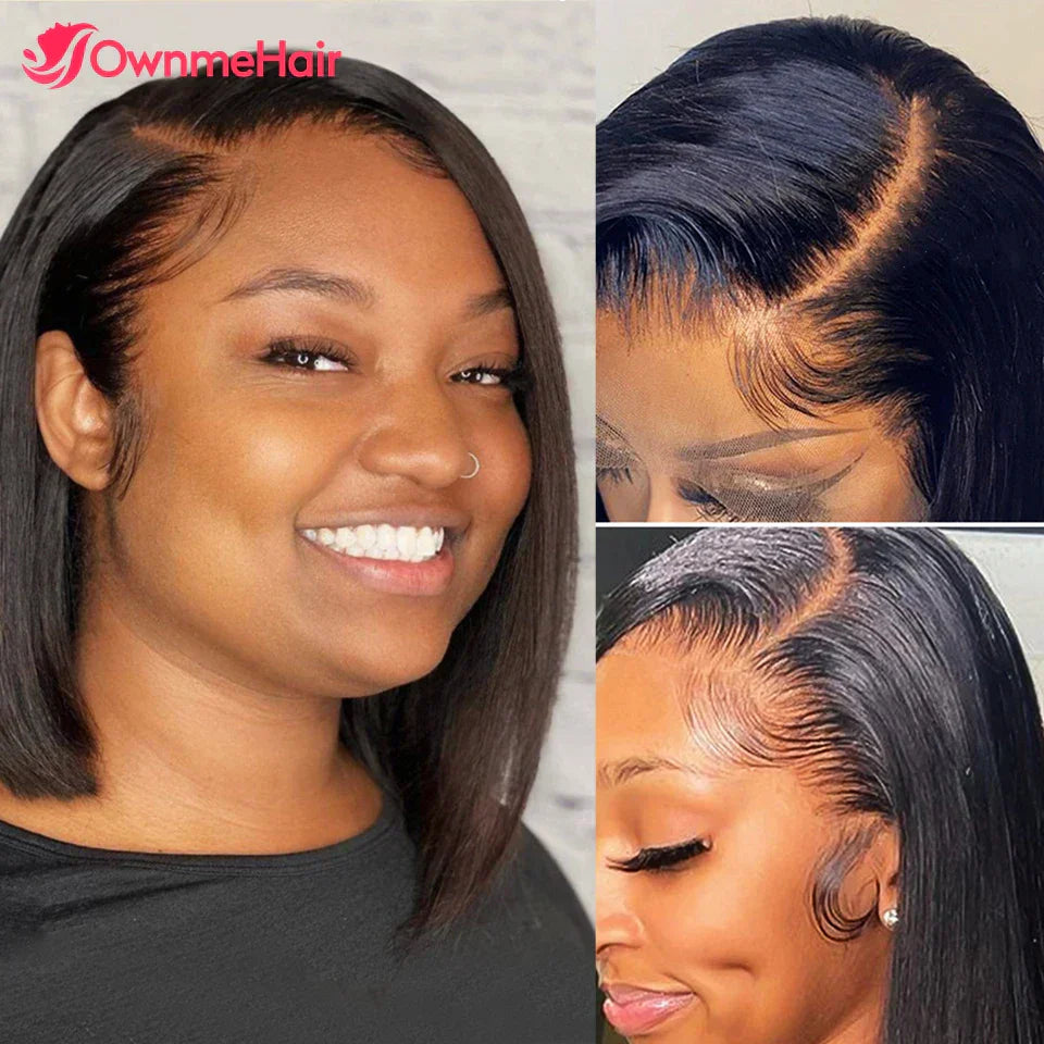 Virgin Hair Short Bob Wig X Transparent Lace