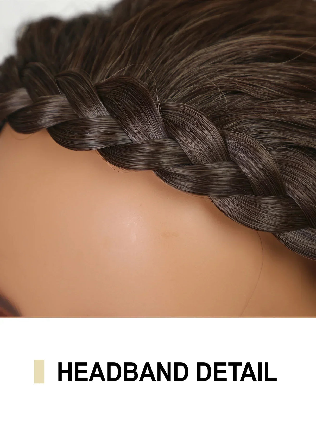 Inches Headband Wig Long Wavy Braid Hair Hoop