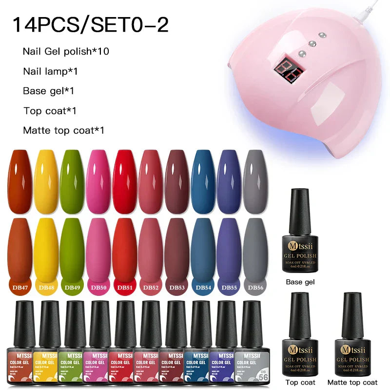 Gel Nail Polish Set With W