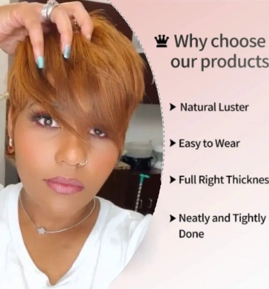 Wigera Highlight Synthetic Pixie Cut Wigs Short Hairstyles