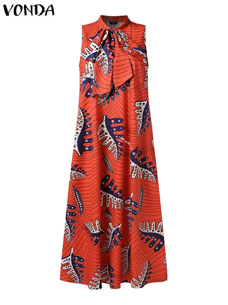 5Xl Vonda Bohemian Summer Maxi Dress Women Floral
