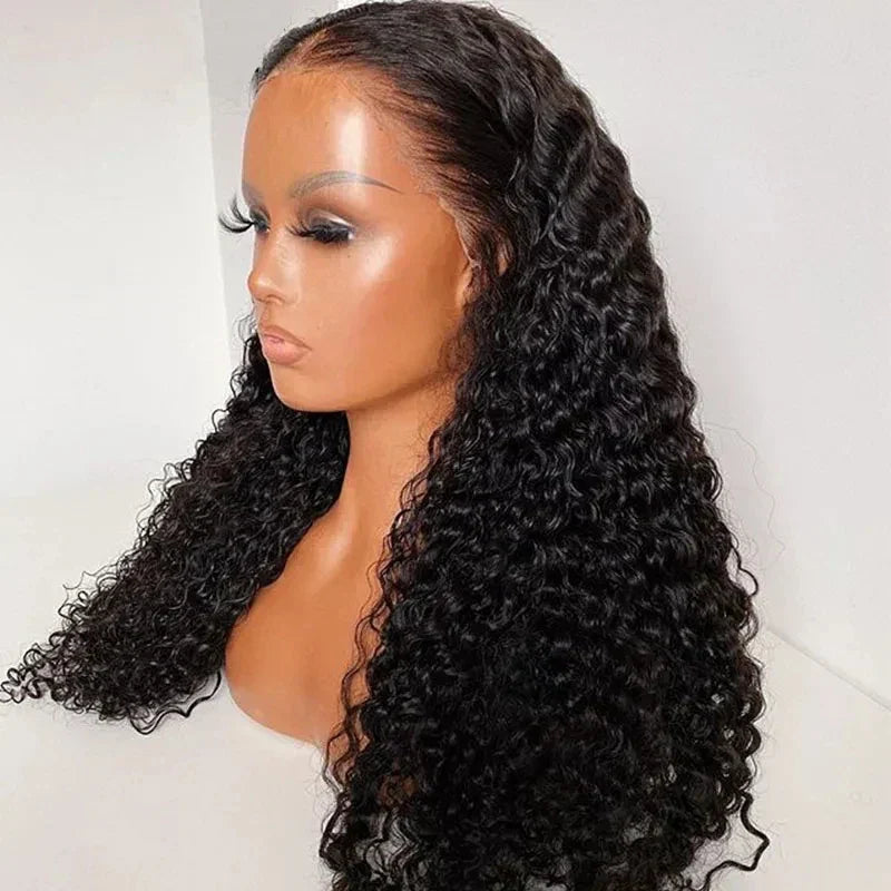 Soft Glueless Synthetic Deep Curly Lace Front