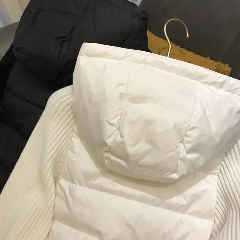 New Fashion Winter Jacket Women Parkas Hooded Knitted