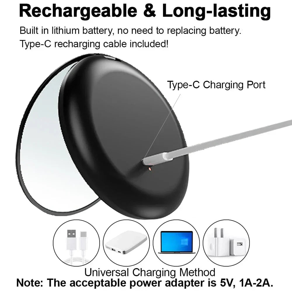 Mini Portable Folding Travel Pocket Makeup Mirror With