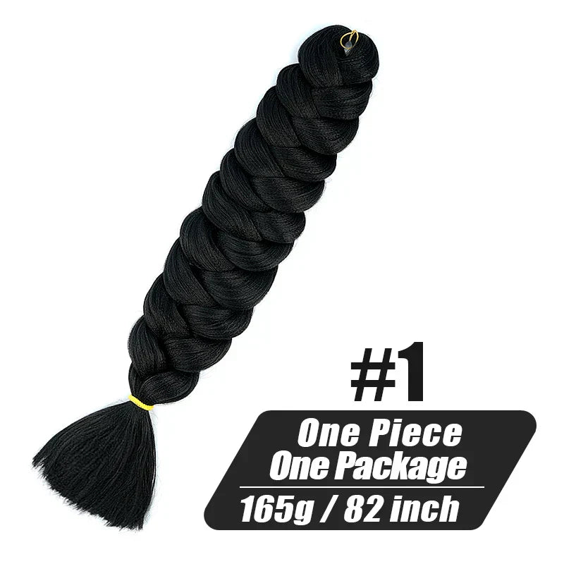 Wigundle Jumbo Braids Crochet Hair Extensions Synthetic Braiding