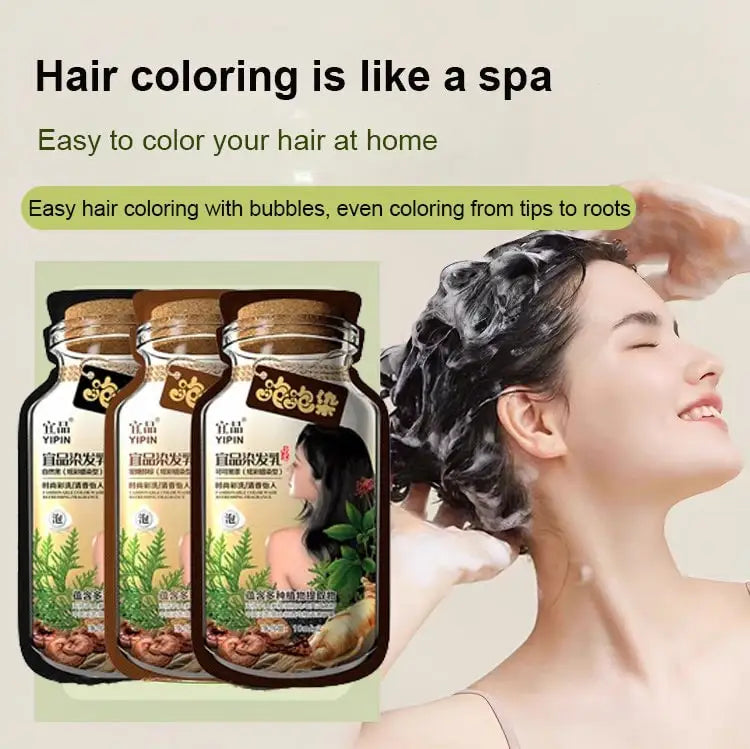 Plant Ingredients Hair Coloring Shampoo Hair Dye Shampoo