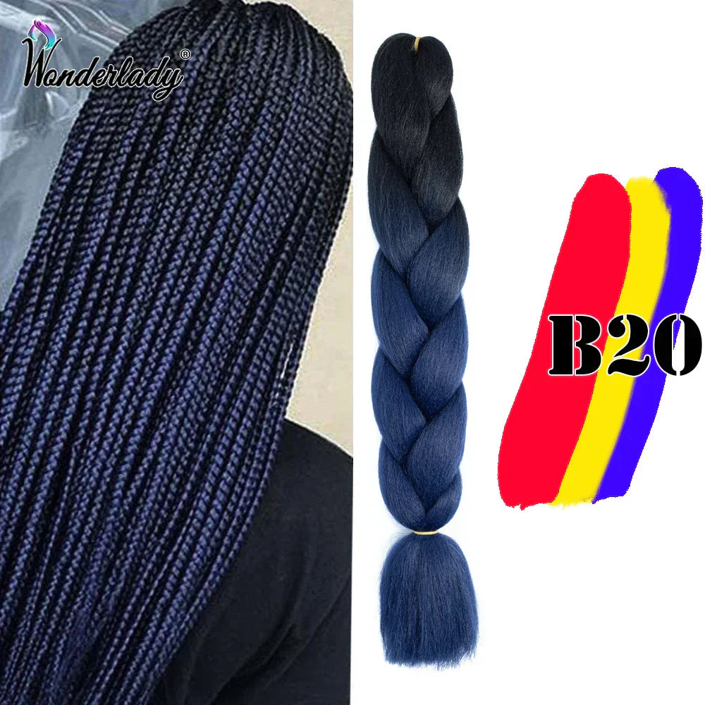 Wonderlady Color Long Colored Braiding Hair Jumbo Braids