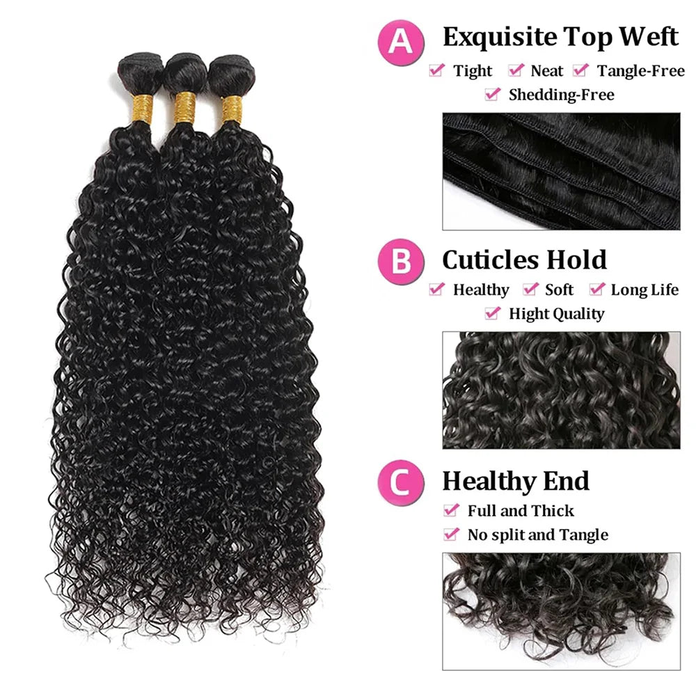 Yijimei Water Wave Bundles Human Hair - Brazilian