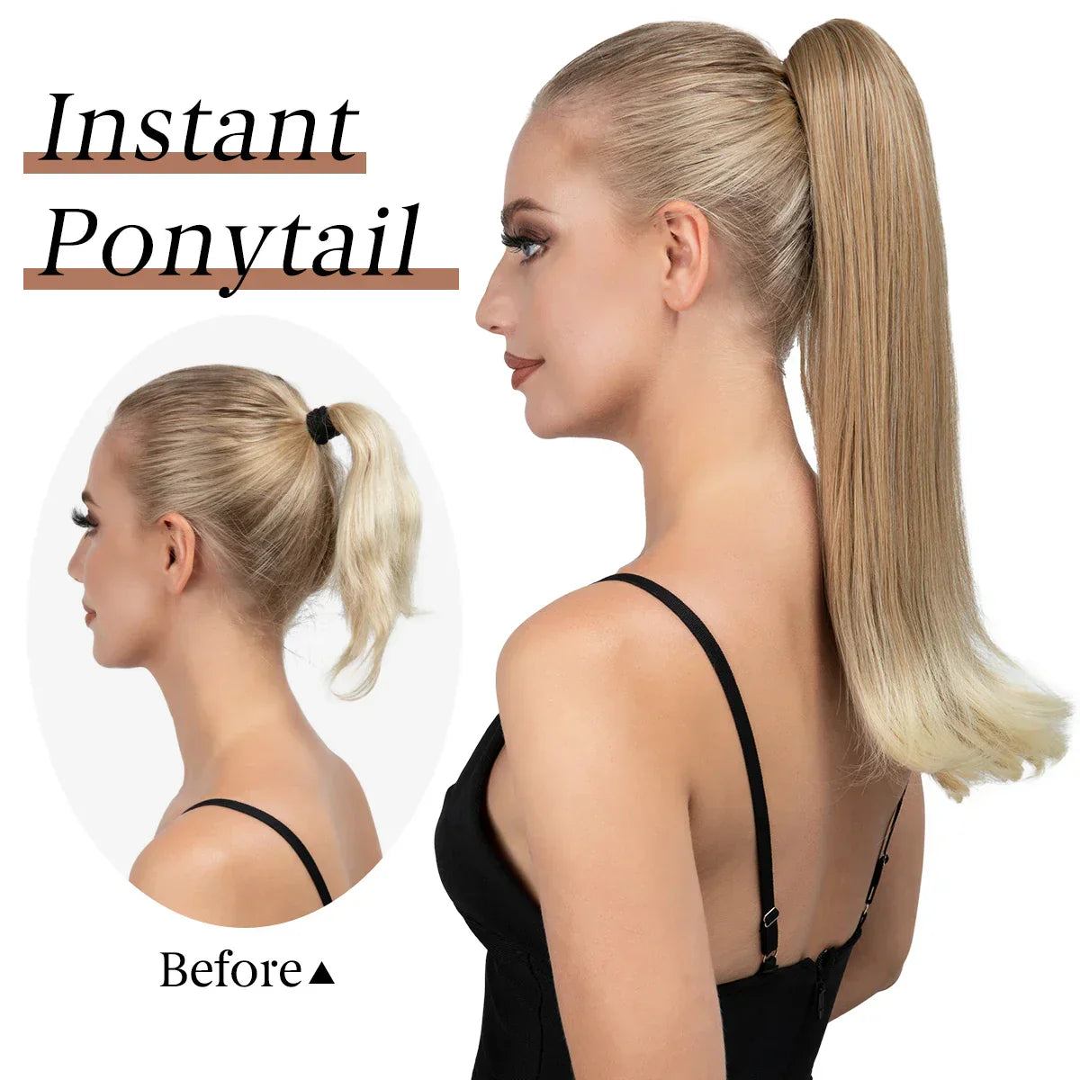 Synthetic Claw Clip In Ponytail Hair Extensions Hairpiece