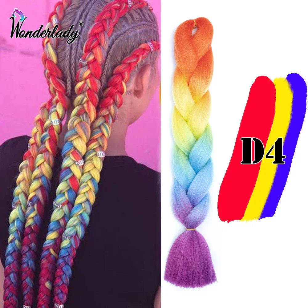 Wonderlady Color Long Colored Braiding Hair Jumbo Braids