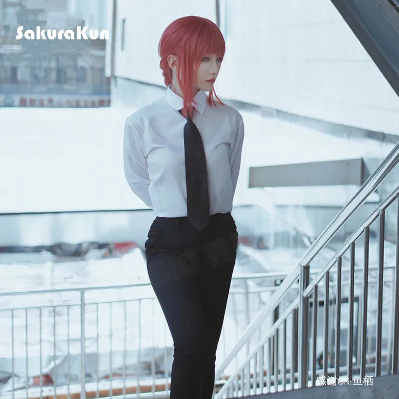 Anime Chainsaw Man Woman Makima Cosplay Costume Outfit