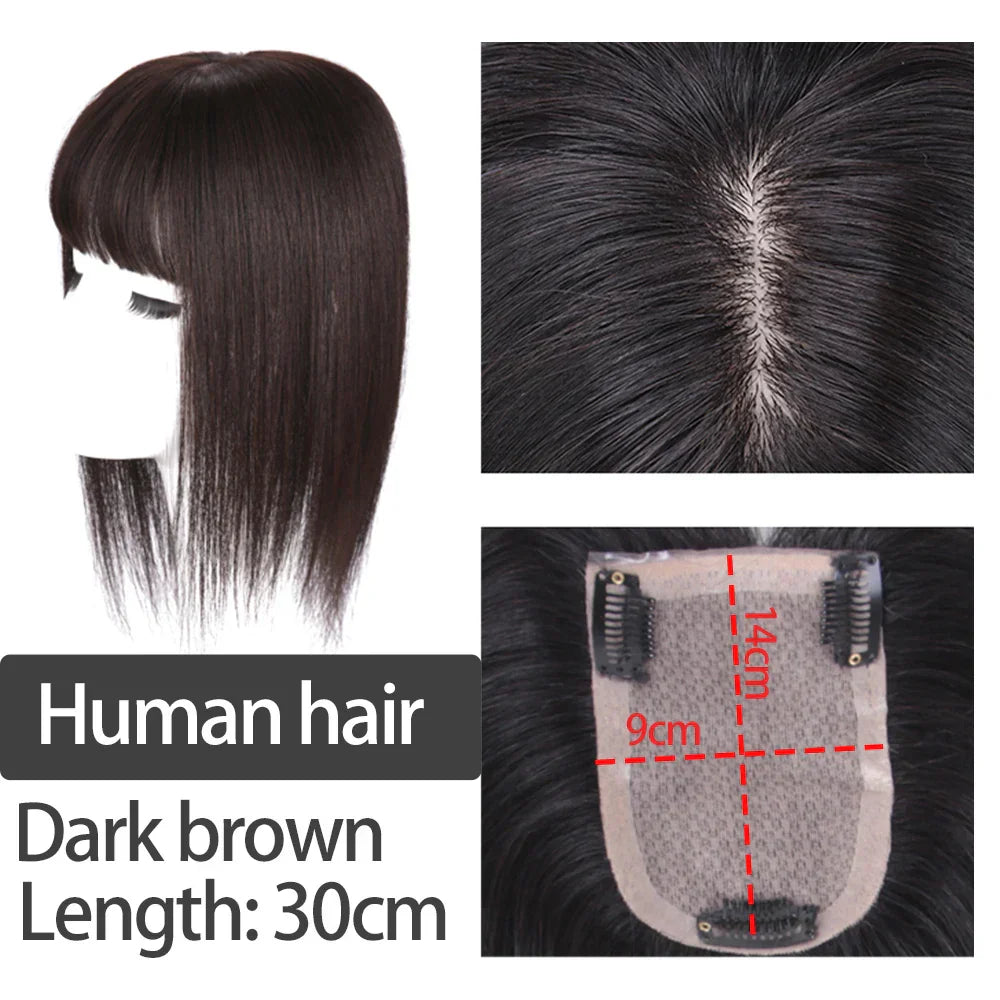 Synthetic Hair Fake Fringe Clip In Bang Cover