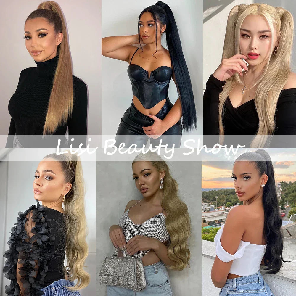 Synthetic Ponytail Hair Extension Natural Hairpiece Clip In
