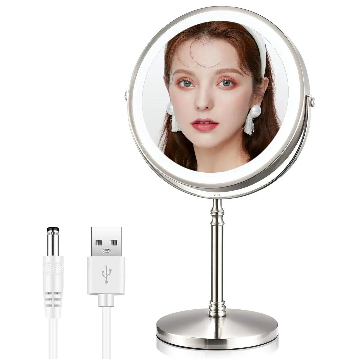 Makeup Mirror With Light Lamp X Magnifying Desktop