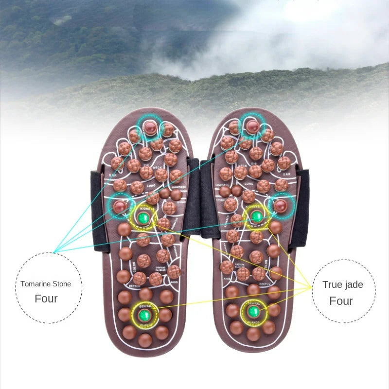 Jade Massage Button Slippers Feet Massager Acupoint Massage