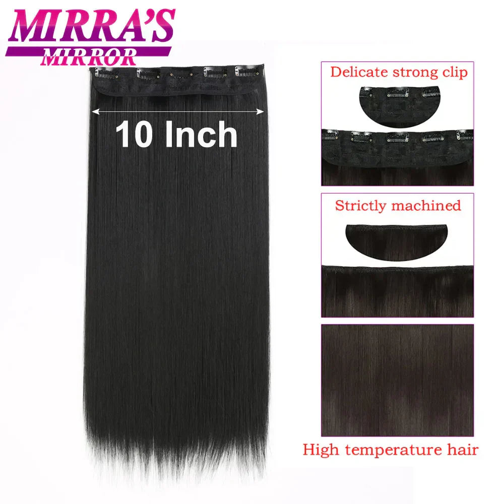 Synthetic Clip In Hair Extensions Pcs/Set Clips Long