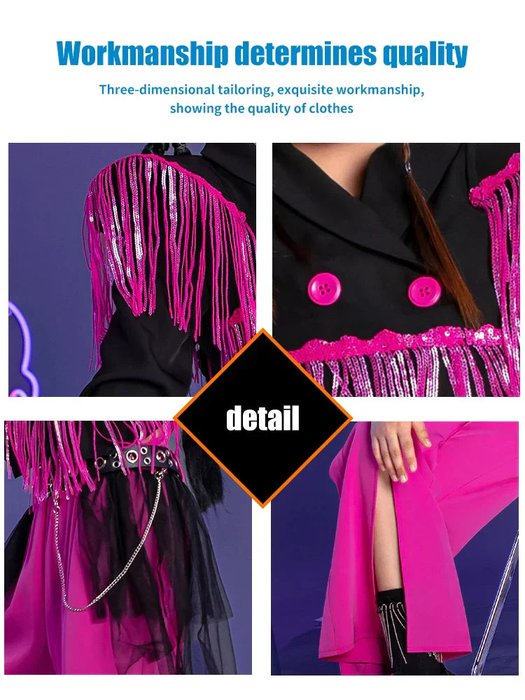 K-Pop Clothes Girls Runway Catwalk Overbearing Clothing Children'