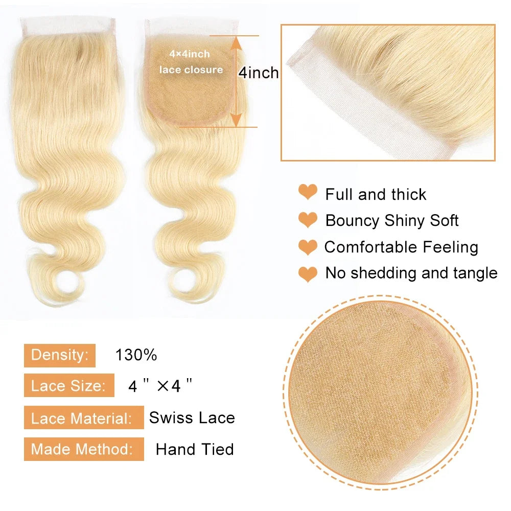 Lace Closure Body Wave Natural Color Dark