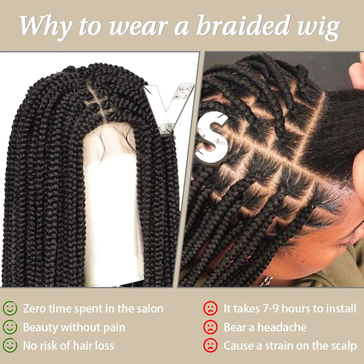 Kalyss Full Double Lace Braided Wigs